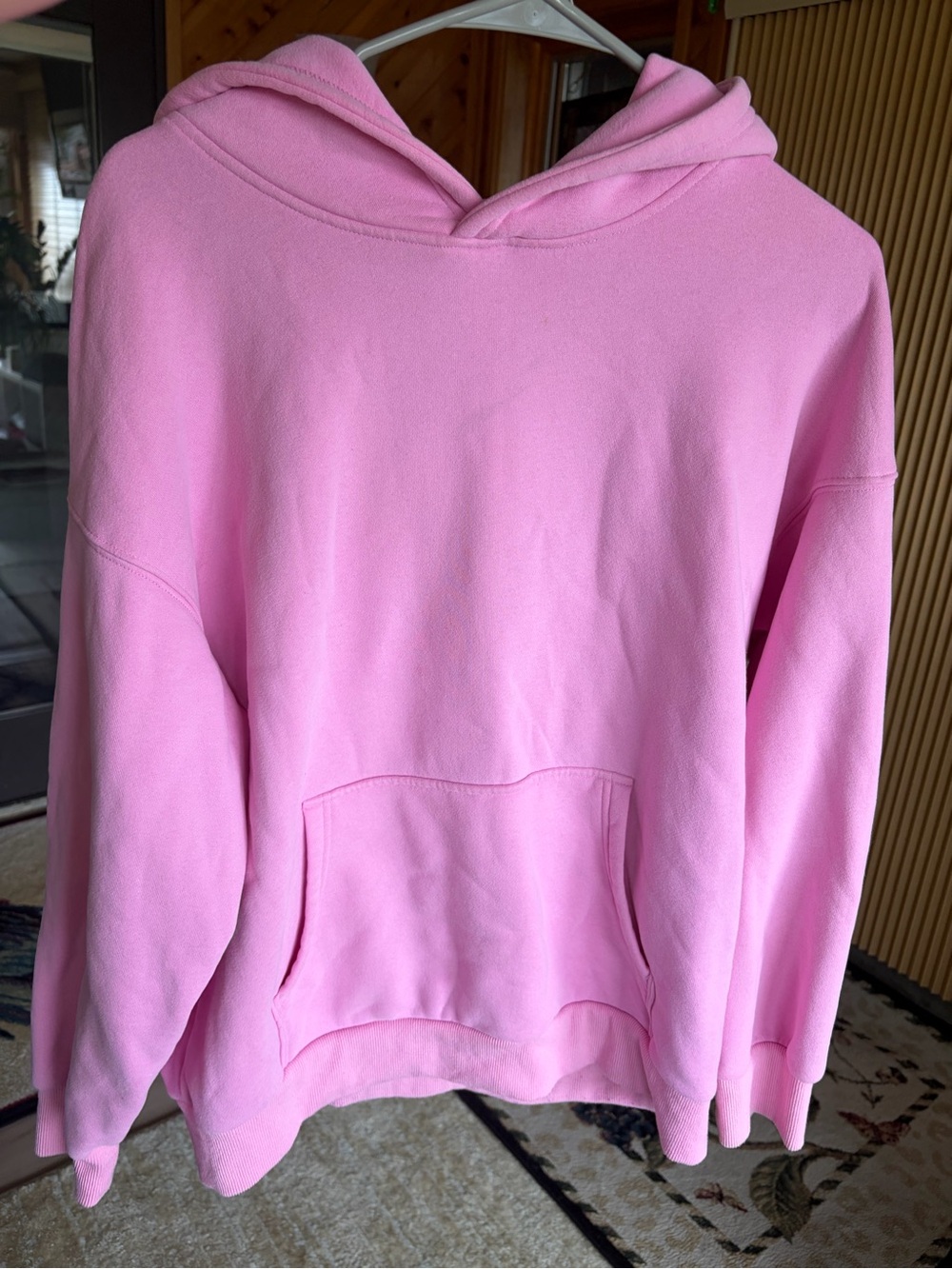 Pink Women's Hooded Pullover Sweatshirt